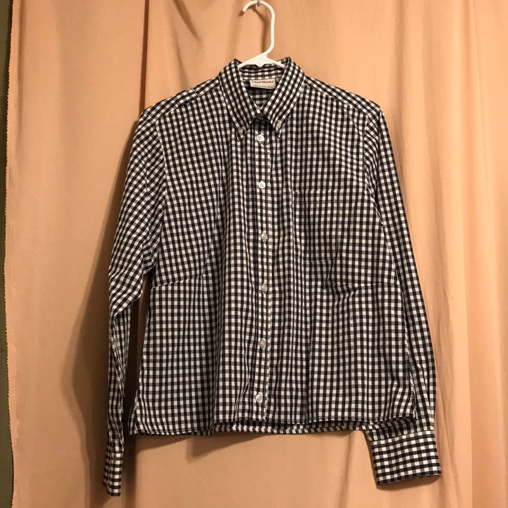GINGHAM “L” blouse Chef Works  blue/white